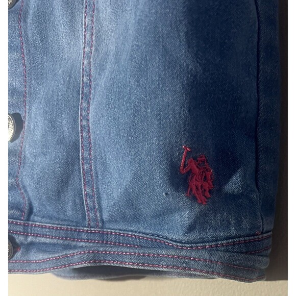 U. S. POLO ASSN. Since 1890 Girls Denim Vest Sz 8/10 - Picture 2 of 4